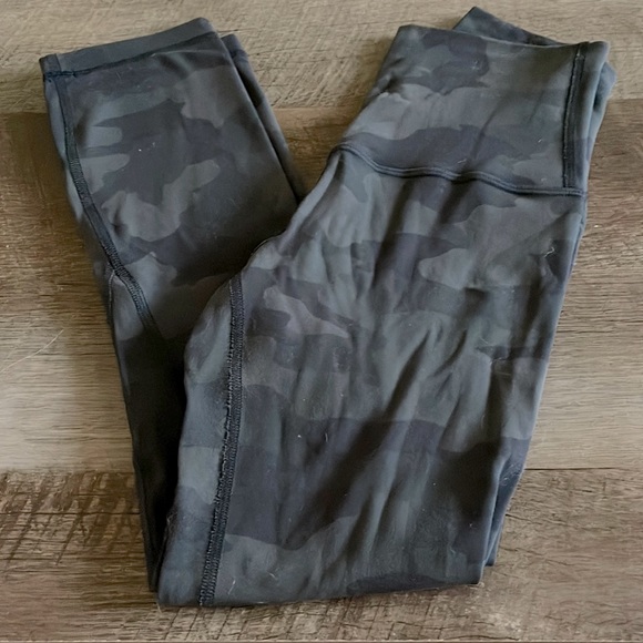 lululemon athletica Pants - Lululemon Athletica Align leggings 21” size 0; army camo.